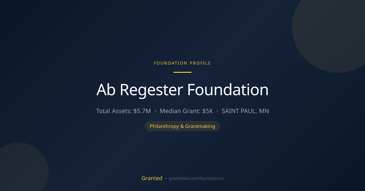 Ab Regester Foundation | Granted AI