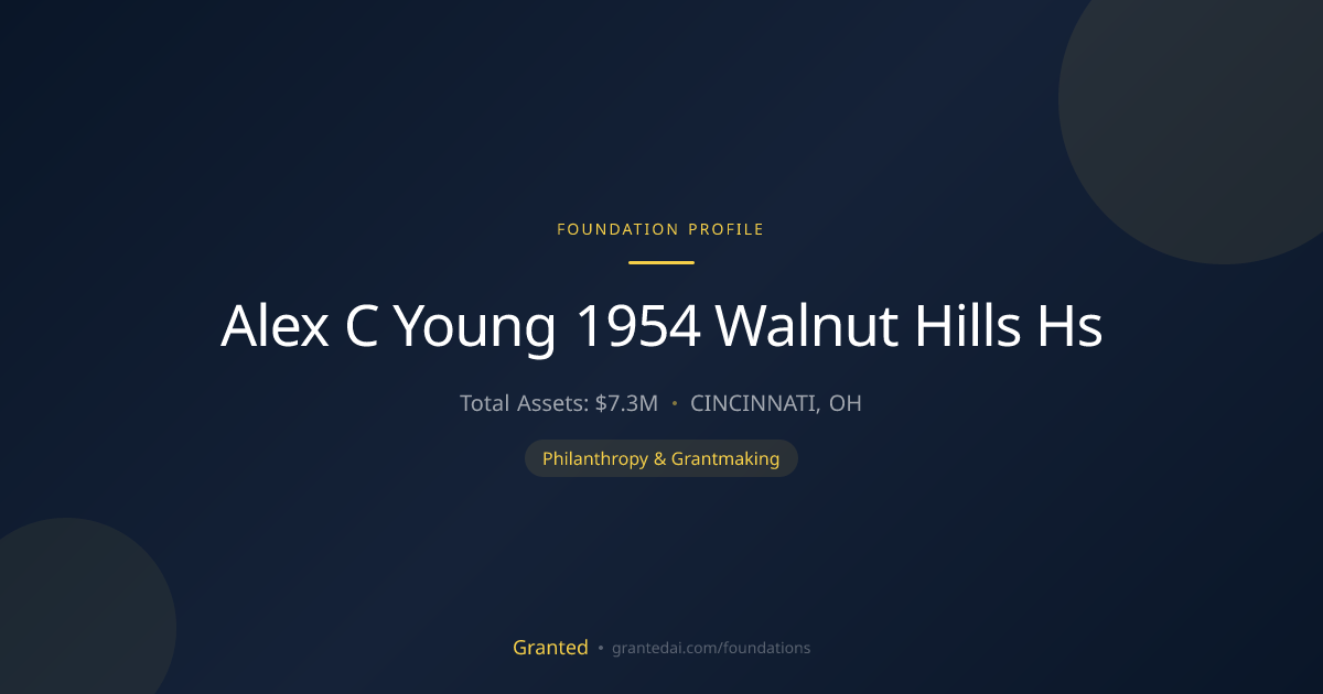 Alex C Young 1954 Walnut Hills Hs | Granted AI