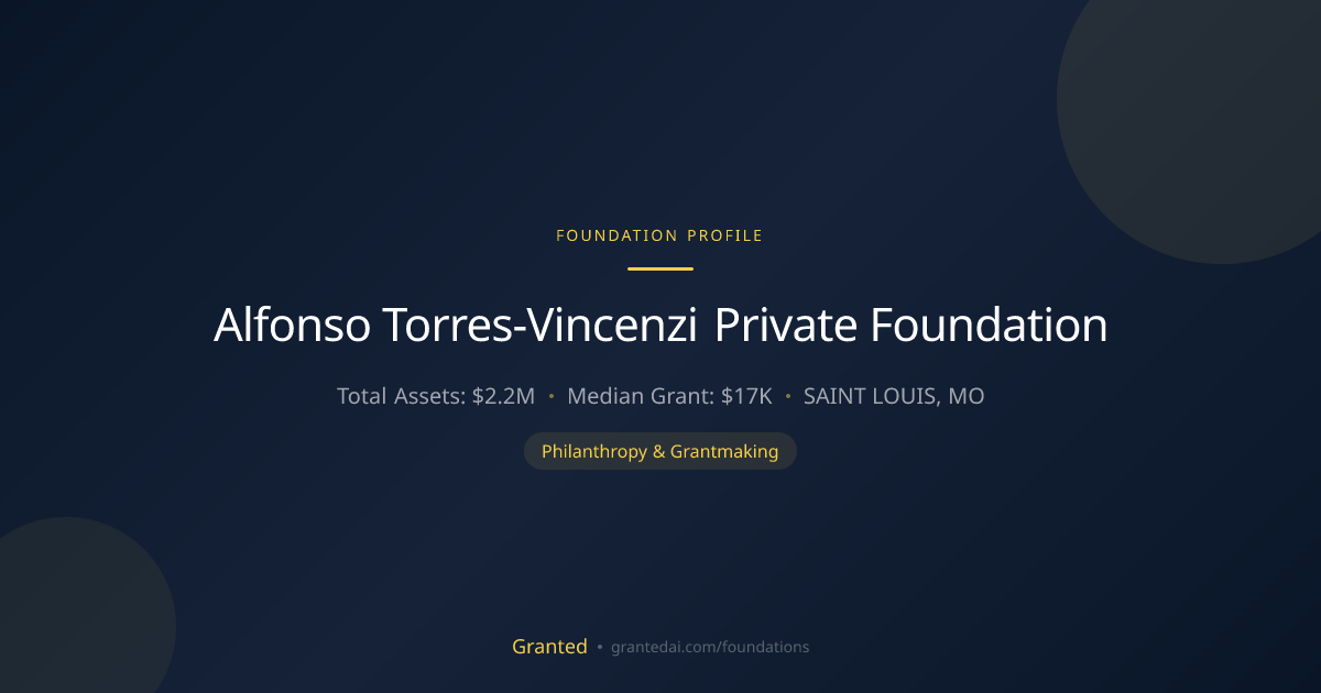 Alfonso Torres-Vincenzi Private Foundation | Granted AI