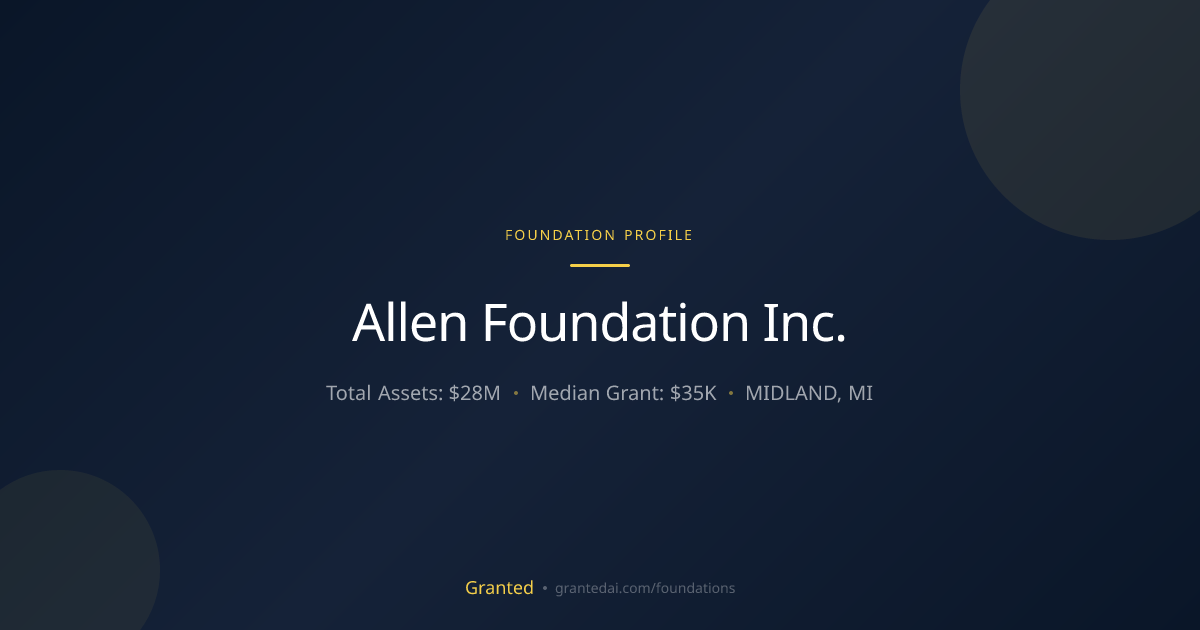 Allen Foundation Inc. | Granted AI