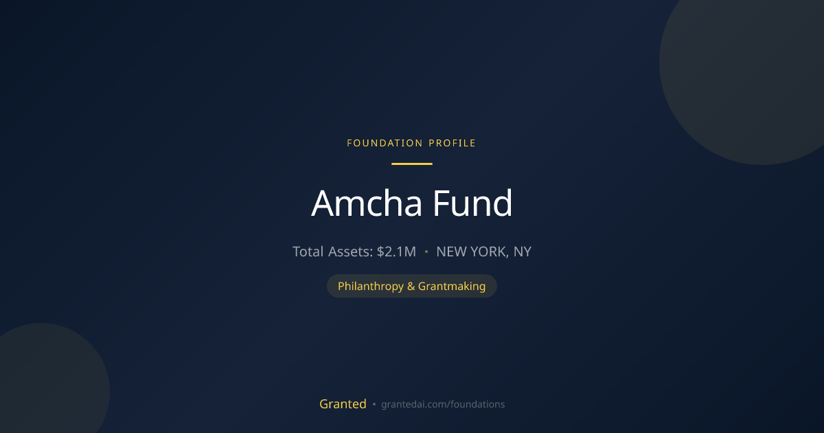 Amcha Fund | Granted AI