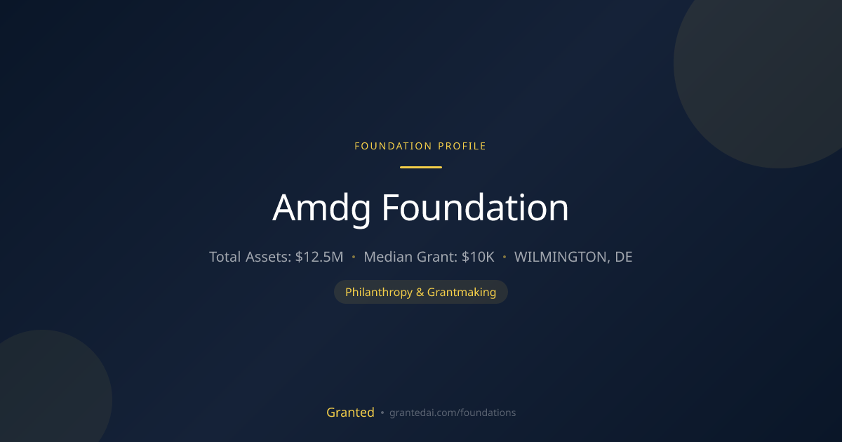 Amdg Foundation | Granted AI