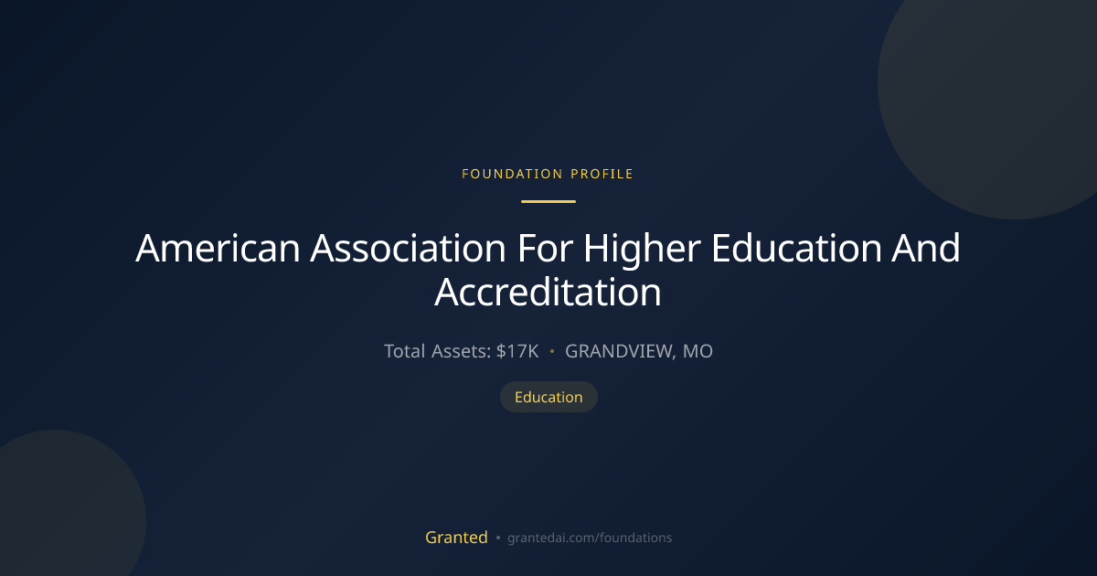 American Association For Higher Education And Ac... | Granted AI