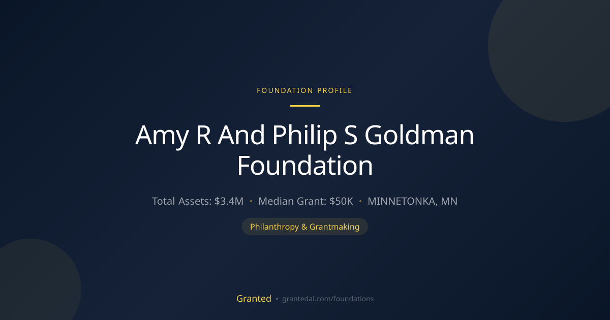 Amy R And Philip S Goldman Foundation | Granted AI