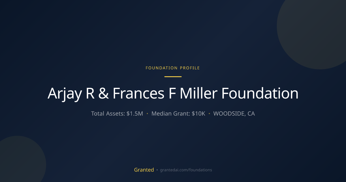 Arjay R & Frances F Miller Foundation | Granted AI