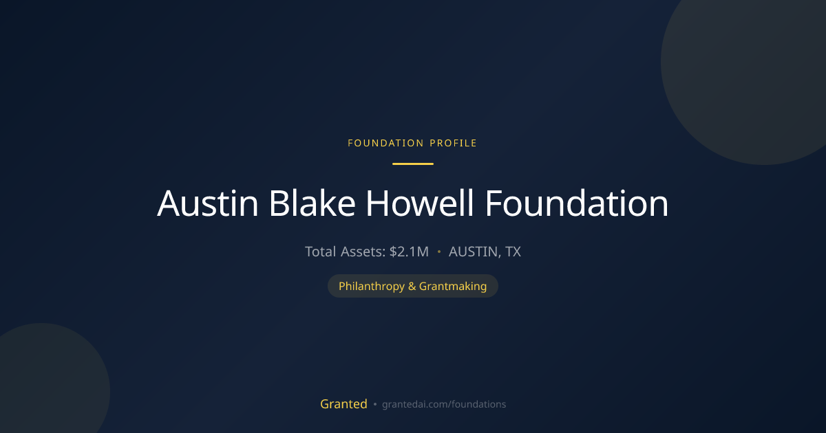 Austin Blake Howell Foundation | Granted AI