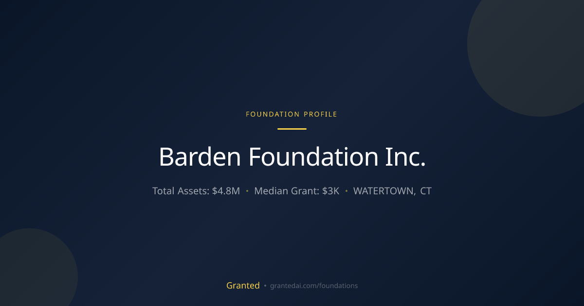 Barden Foundation Inc. | Granted AI