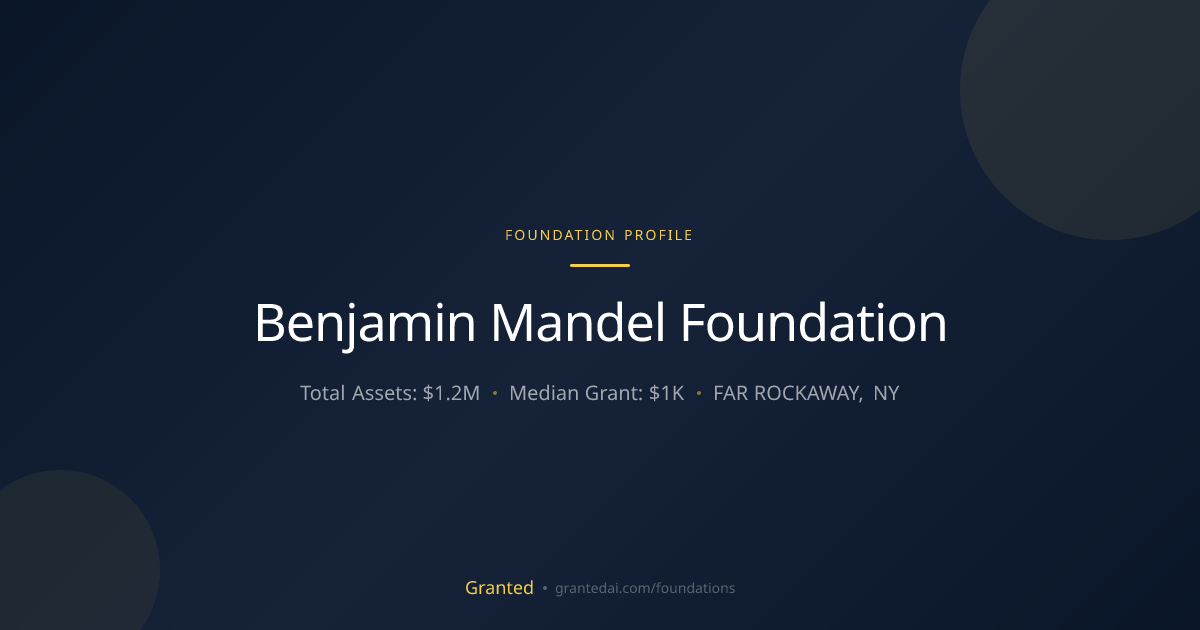 Benjamin Mandel Foundation | Granted AI
