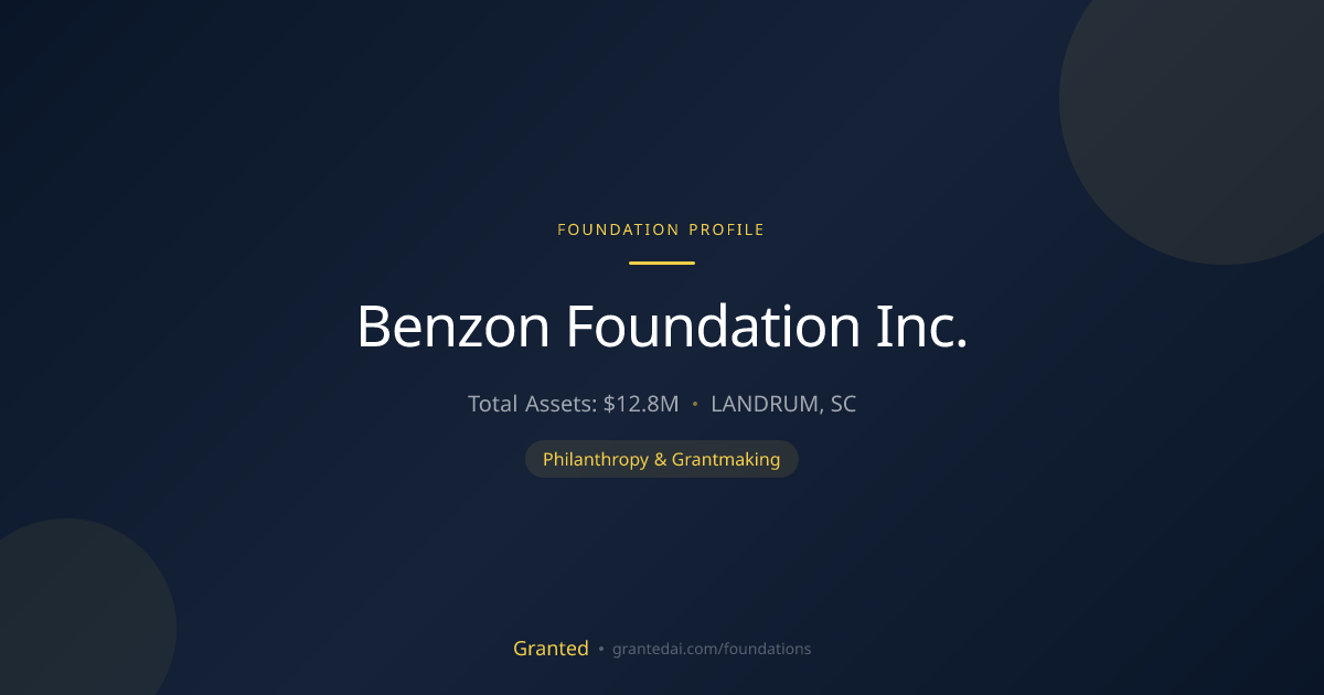 Benzon Foundation Inc. | Granted AI