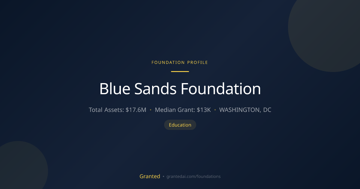 Blue Sands Foundation | Granted AI