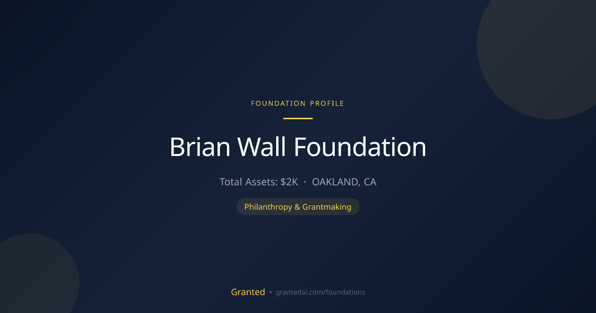 Brian Wall Foundation | Granted AI