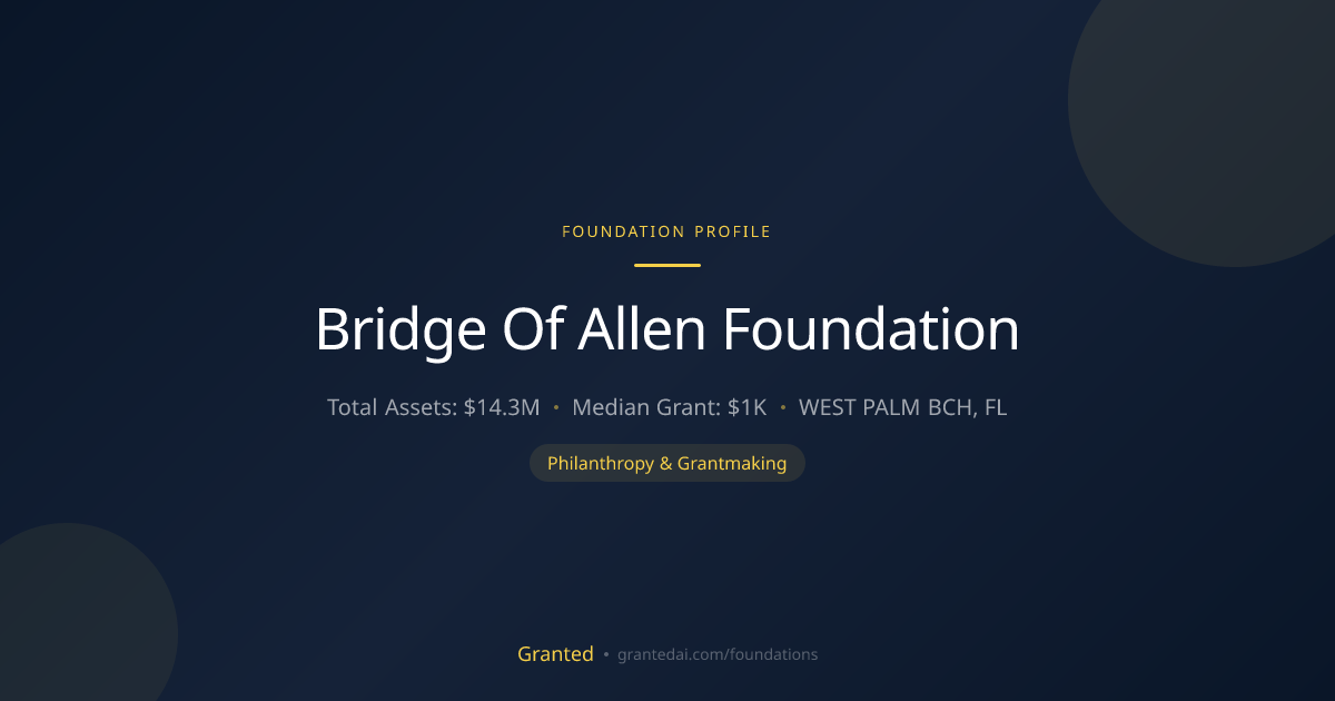 Bridge Of Allen Foundation | Granted AI