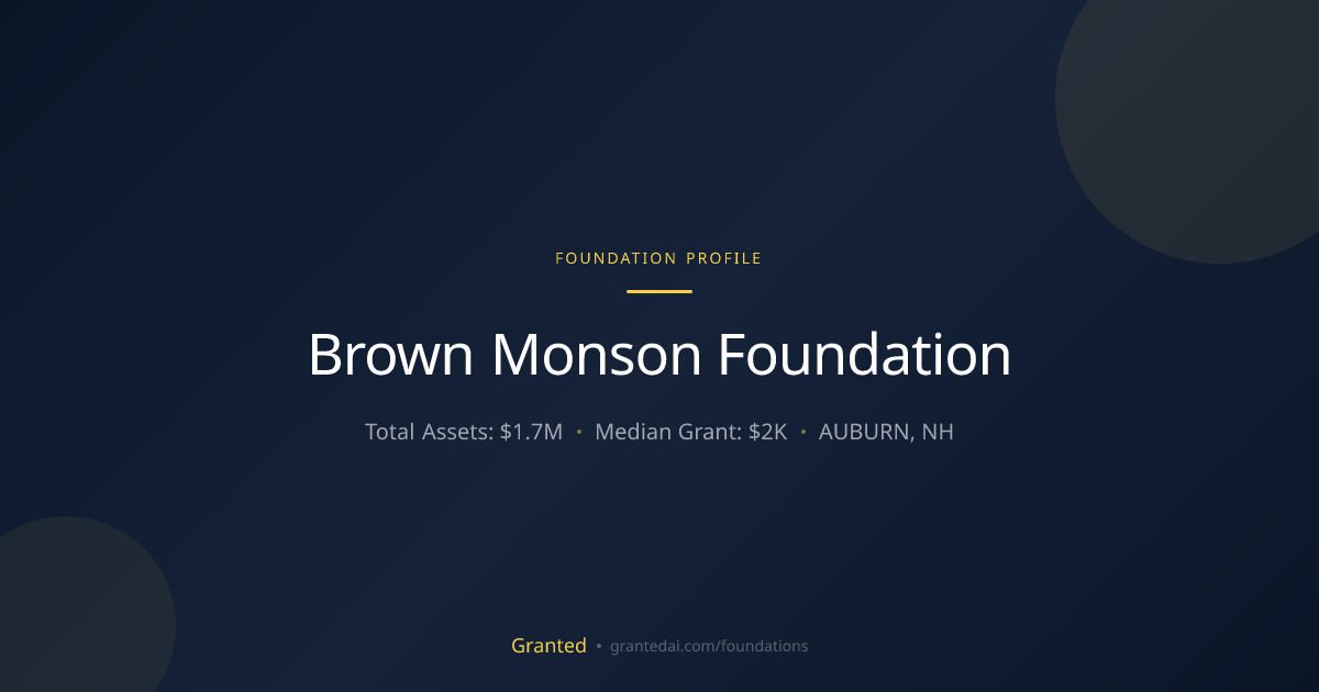 Brown Monson Foundation | Granted AI