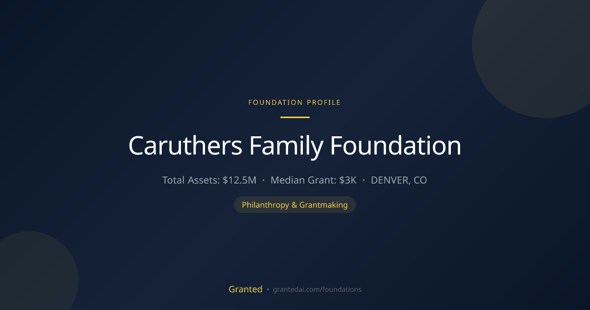 Caruthers Family Foundation | Granted AI