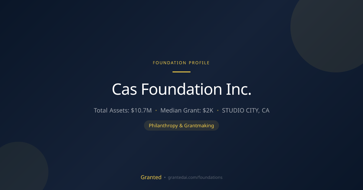 Cas Foundation Inc. | Granted AI