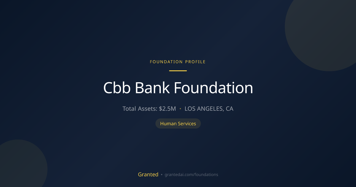 Cbb Bank Foundation | Granted AI