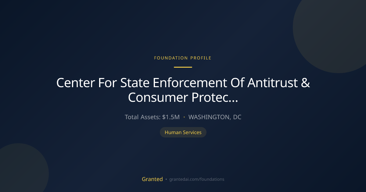 Center For State Enforcement Of Antitrust & Cons... | Granted AI