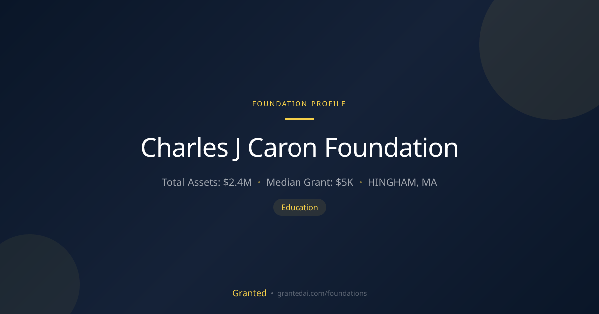 Charles J Caron Foundation | Granted AI