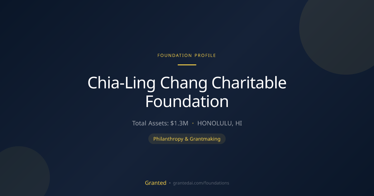 Chia-Ling Chang Charitable Foundation | Granted AI