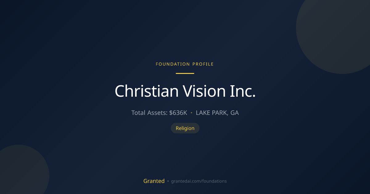 Christian Vision Inc. | Granted AI