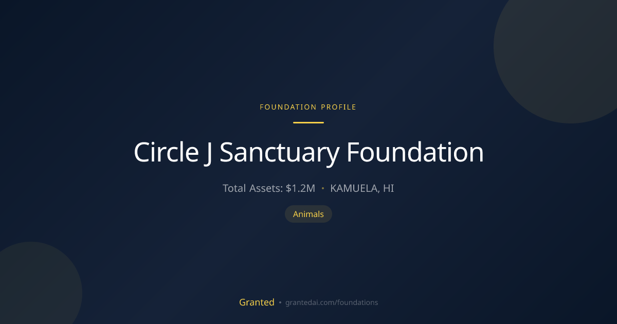 Circle J Sanctuary Foundation | Granted AI