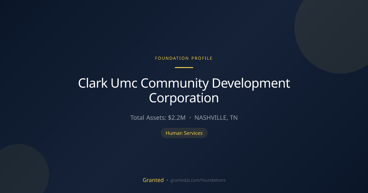 Clark Umc Community Development Corporation | Granted AI