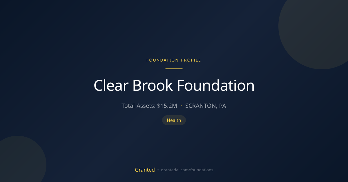Clear Brook Foundation | Granted AI