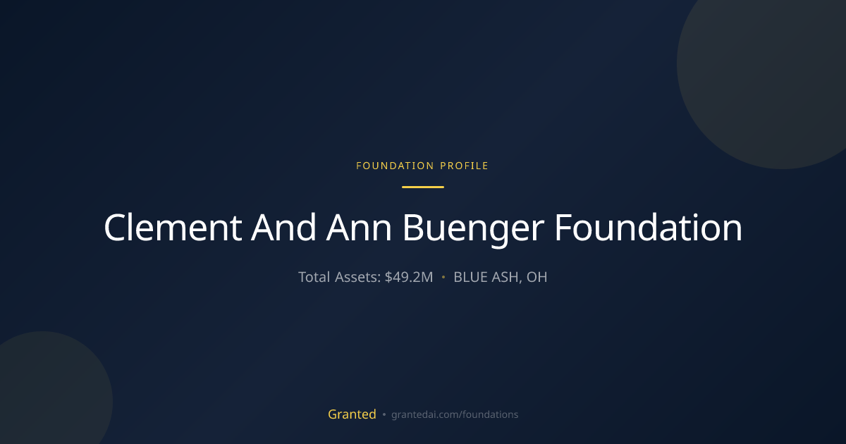 Clement And Ann Buenger Foundation | Granted AI