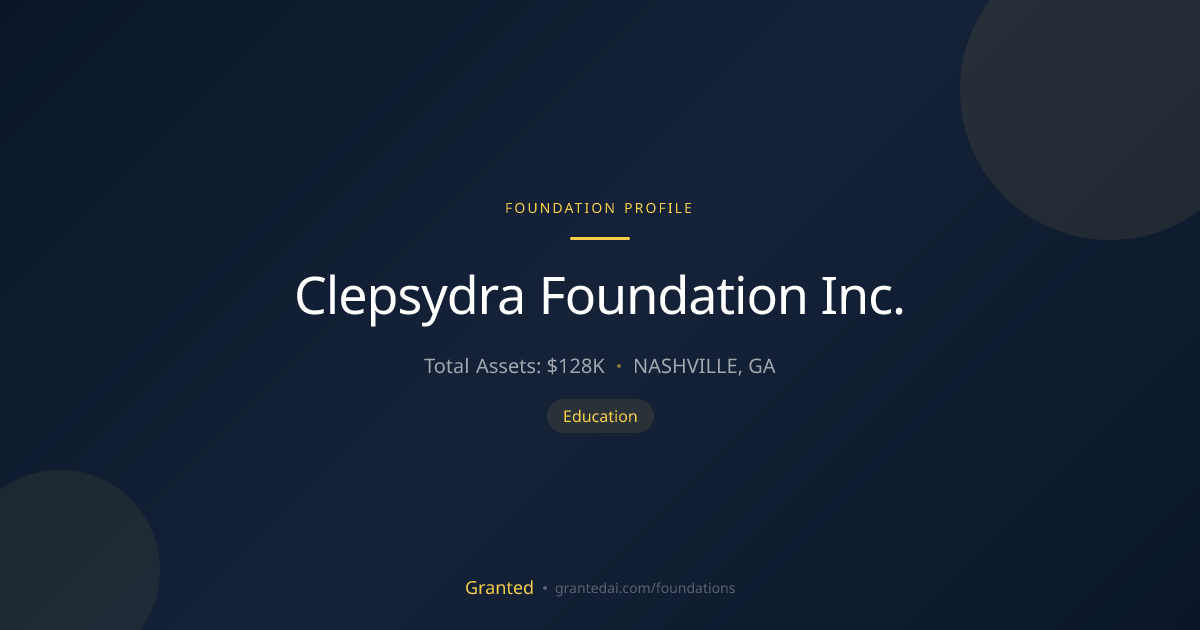Clepsydra Foundation Inc. | Granted AI