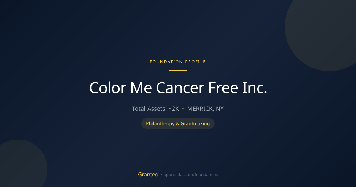 Color Me Cancer Free Inc. | Granted AI