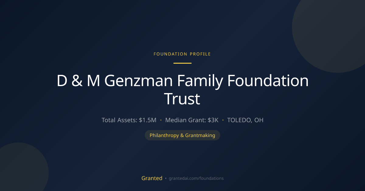D & M Genzman Family Foundation Trust | Granted AI