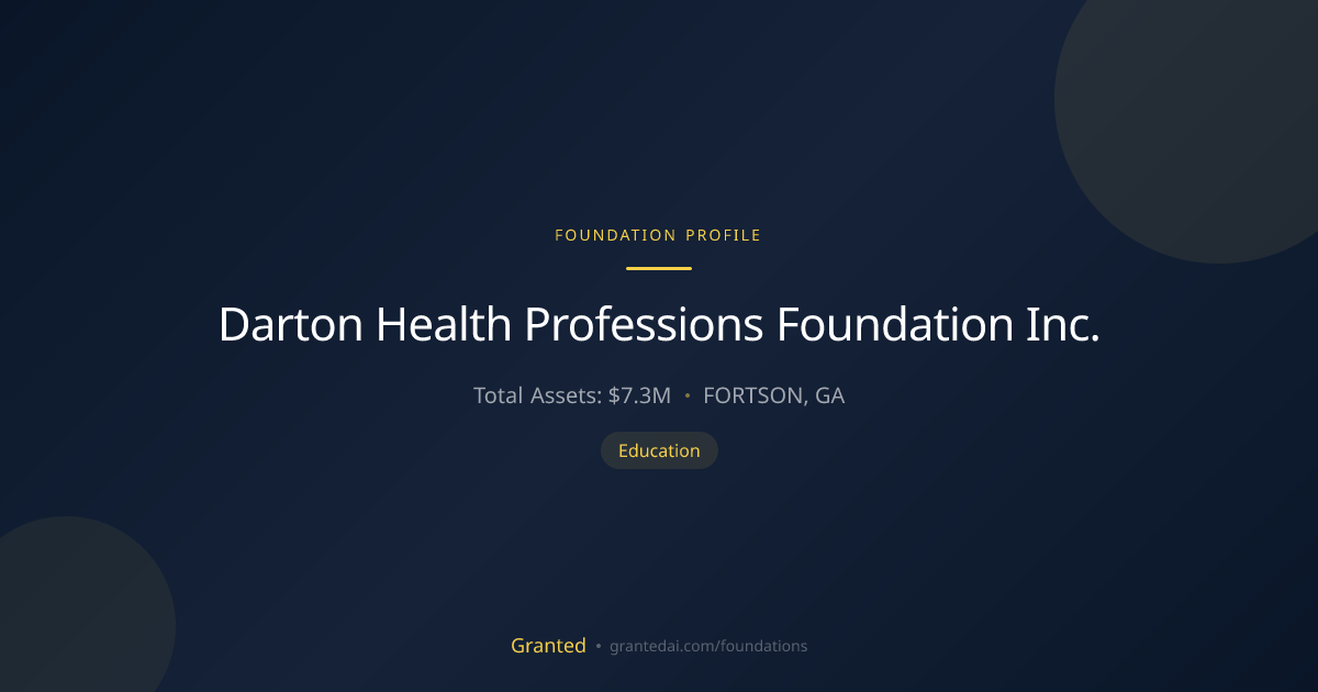 Darton Health Professions Foundation Inc. | Granted AI