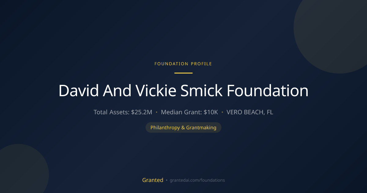 David And Vickie Smick Foundation | Granted AI