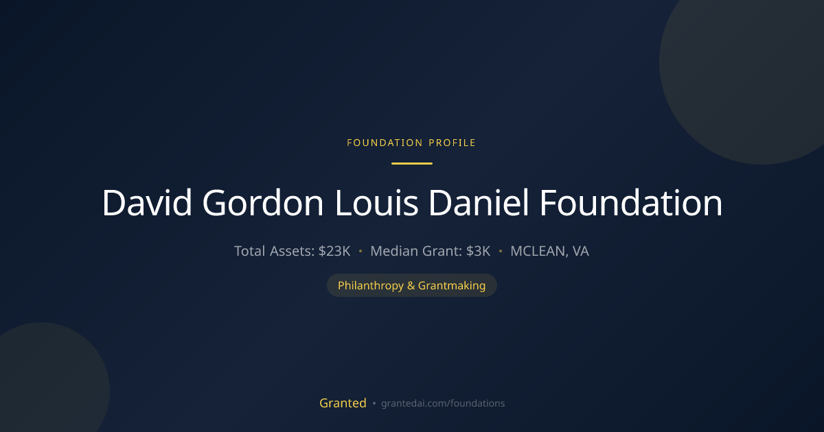 David Gordon Louis Daniel Foundation | Granted AI