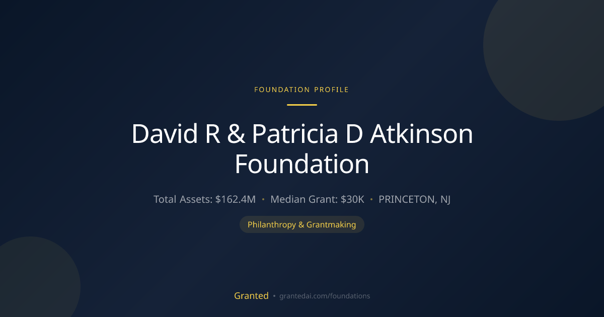 David R & Patricia D Atkinson Foundation | Granted AI