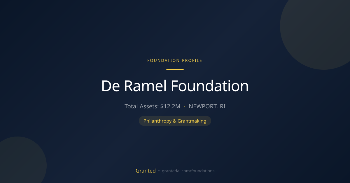 De Ramel Foundation | Granted AI