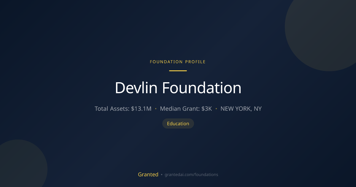 Devlin Foundation | Granted AI