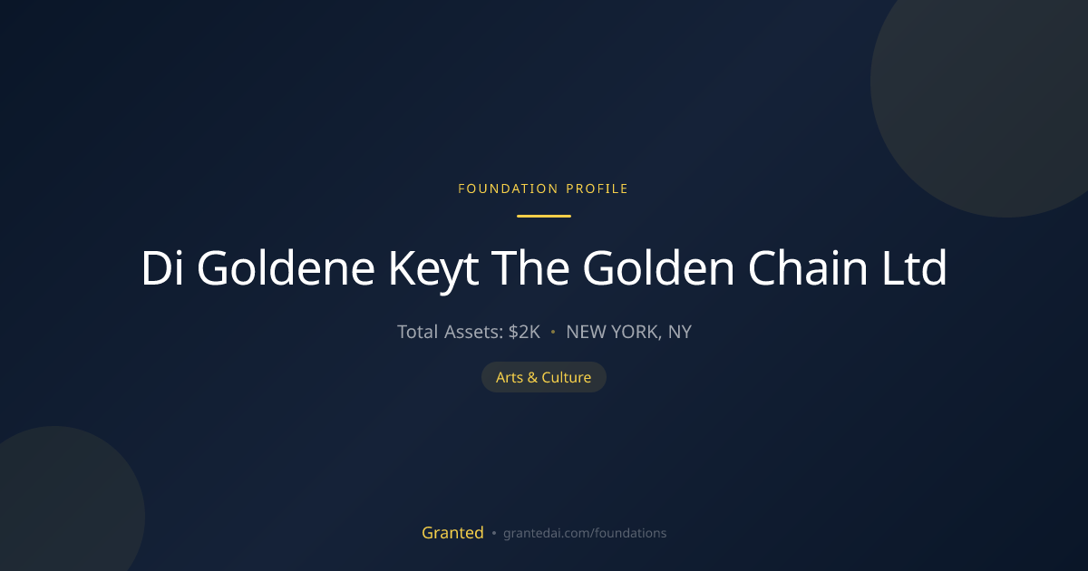 Di Goldene Keyt The Golden Chain Ltd | Granted AI