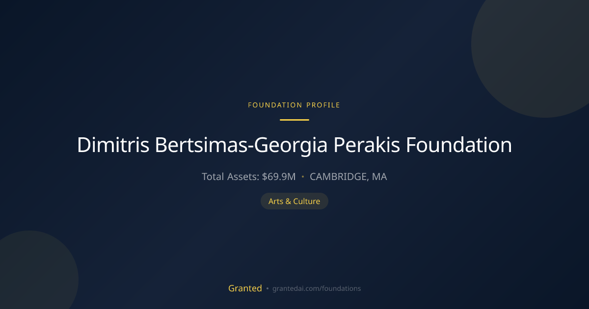 Dimitris Bertsimas-Georgia Perakis Foundation | Granted AI