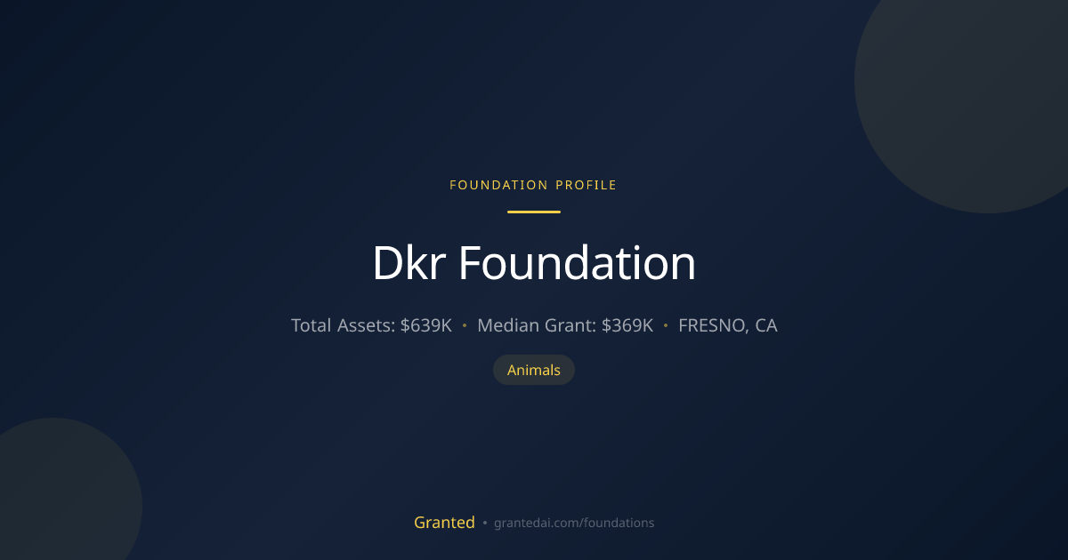 Dkr Foundation | Granted AI