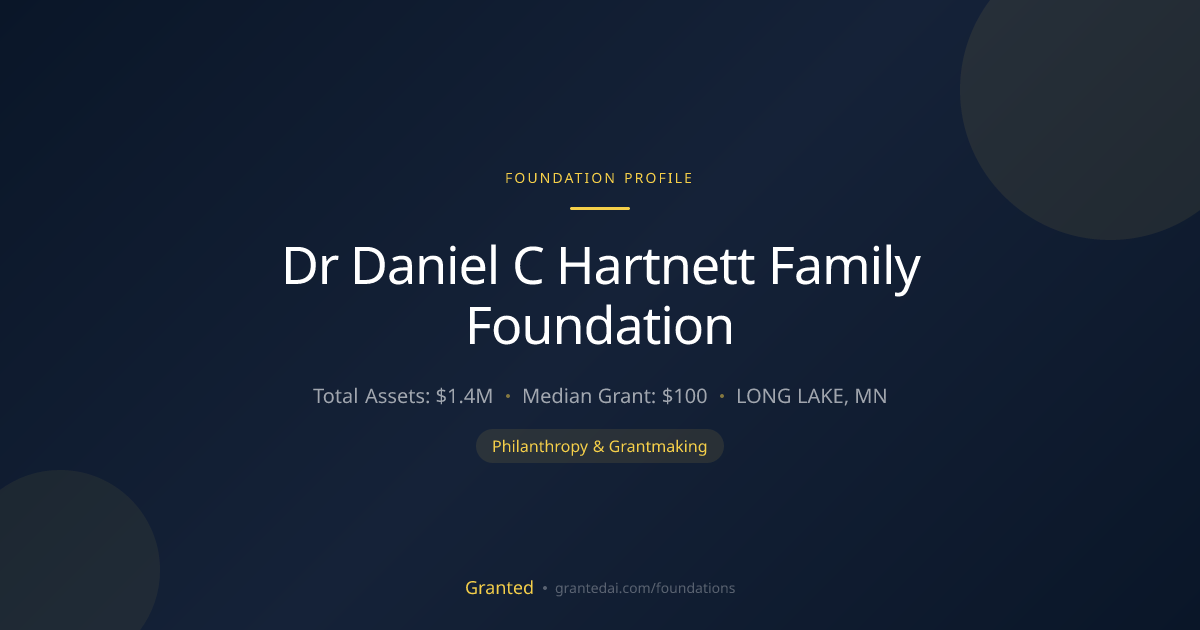 Dr Daniel C Hartnett Family Foundation | Granted AI