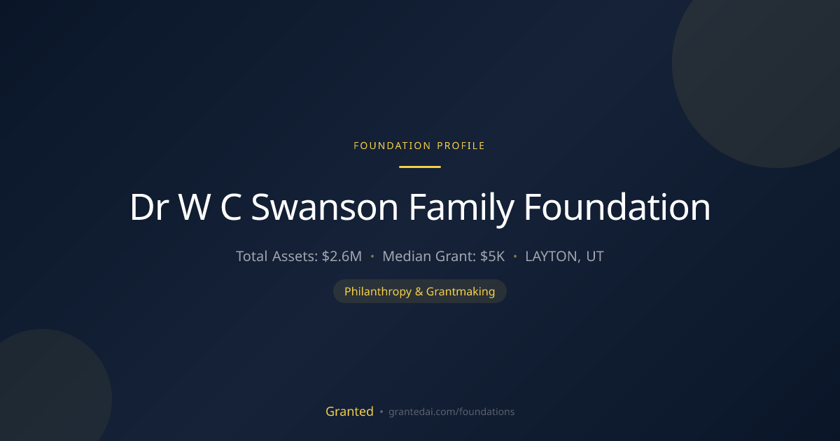 Dr W C Swanson Family Foundation | Granted AI