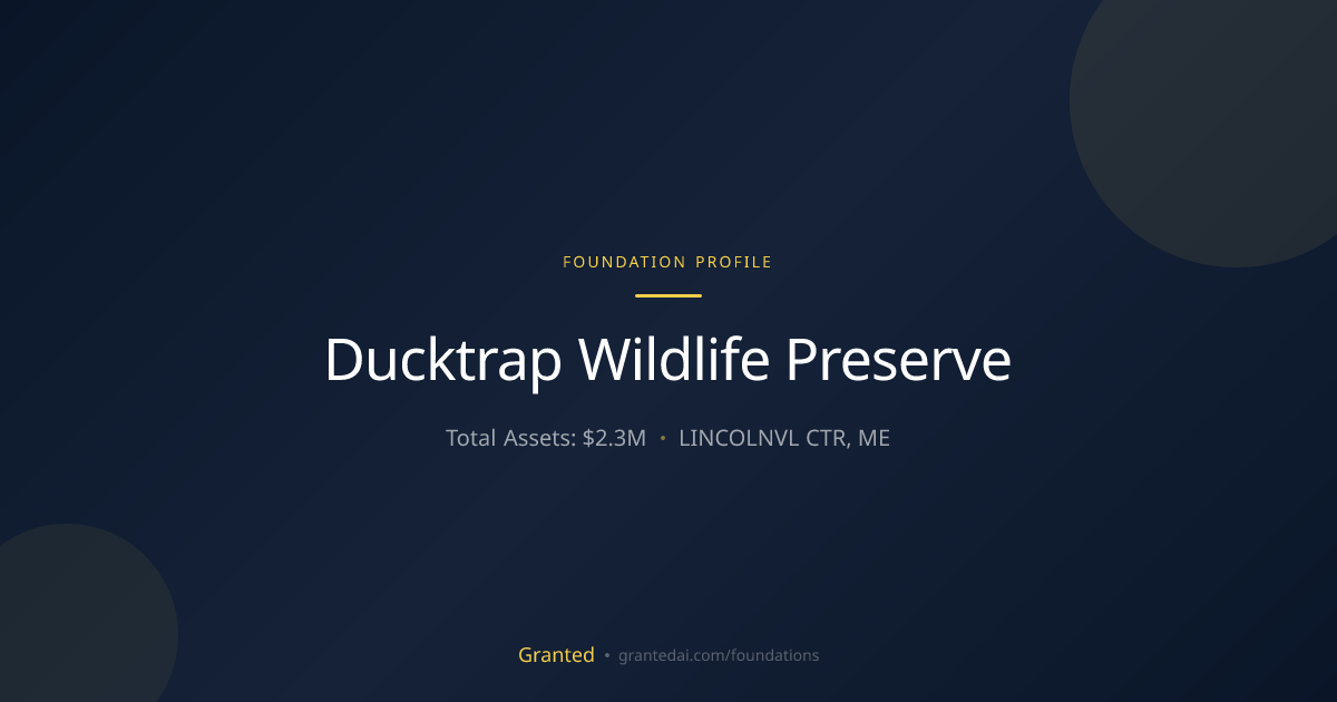 Ducktrap Wildlife Preserve | Granted AI