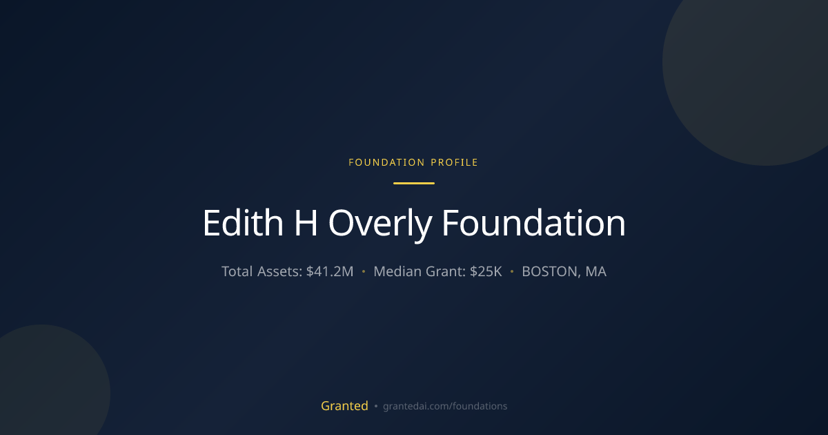 Edith H Overly Foundation | Granted AI