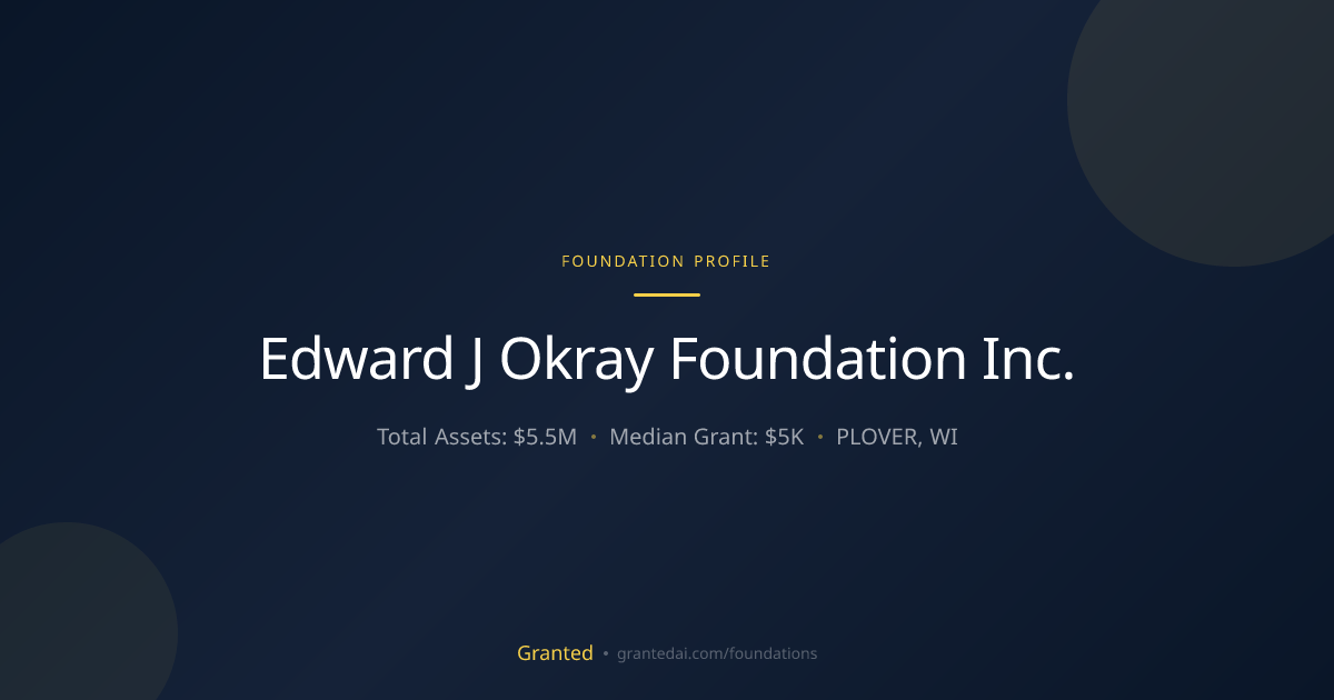 Edward J Okray Foundation Inc. | Granted AI
