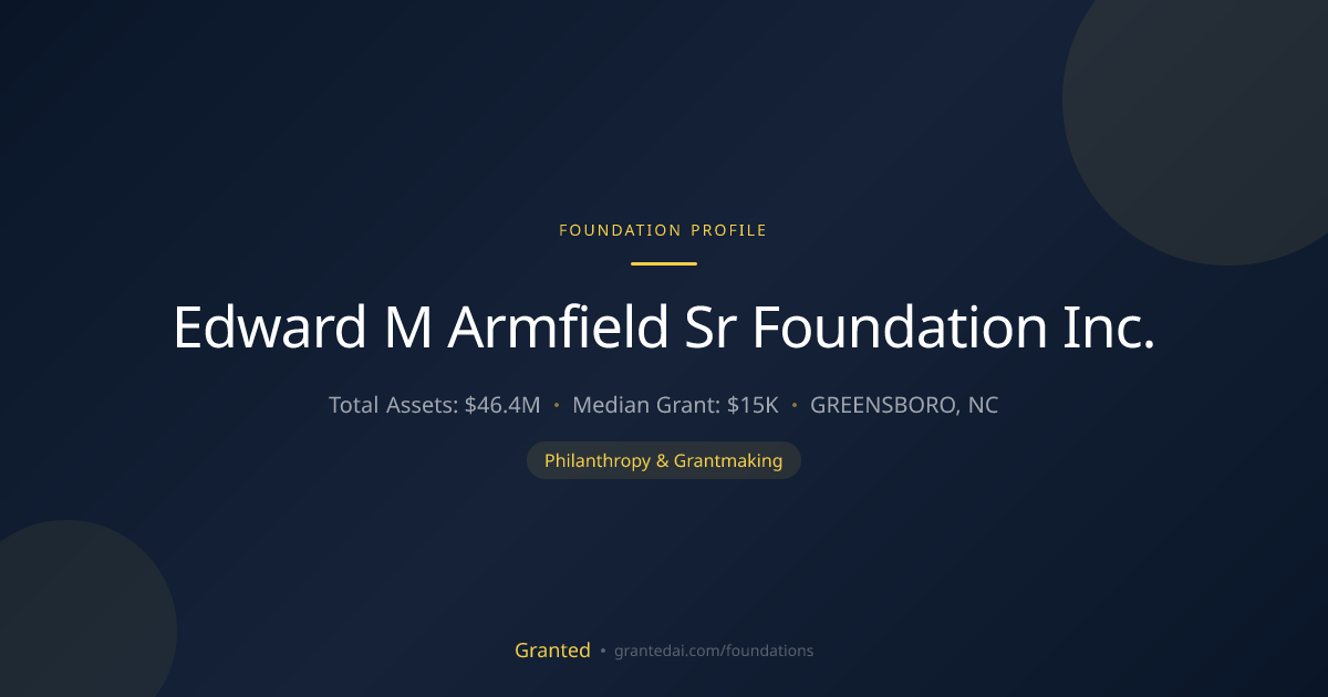 Edward M Armfield Sr Foundation Inc. | Granted AI