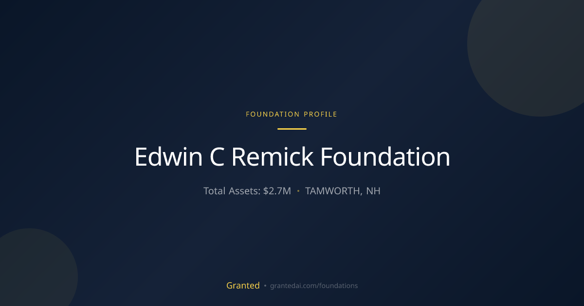 Edwin C Remick Foundation | Granted AI