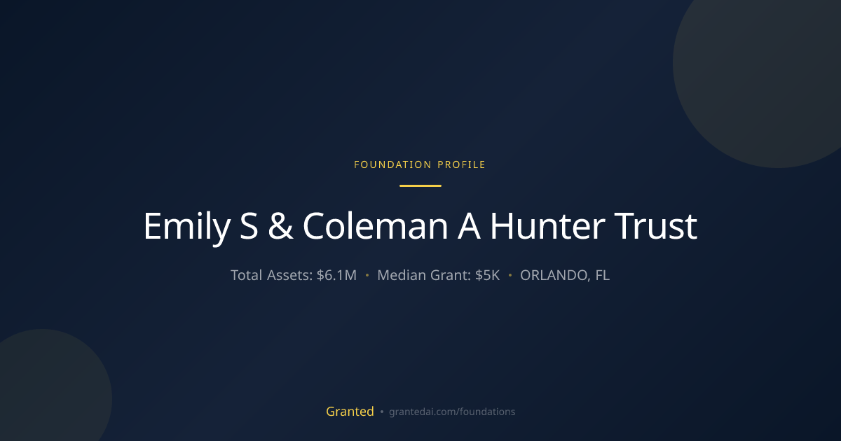 Emily S & Coleman A Hunter Trust | Granted AI