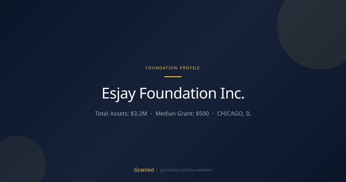 Esjay Foundation Inc. | Granted AI