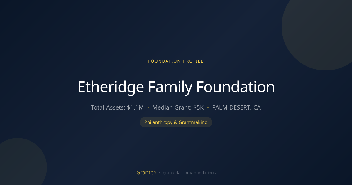 Etheridge Family Foundation | Granted AI